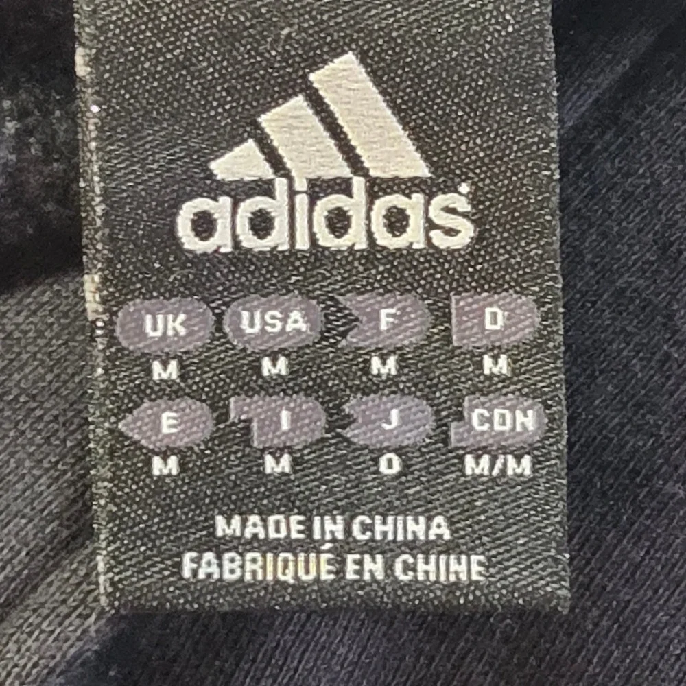 Adidas‎ Mens Hoodie Black Embroidered Logo Pullover Fleece Sweatshirt Medium